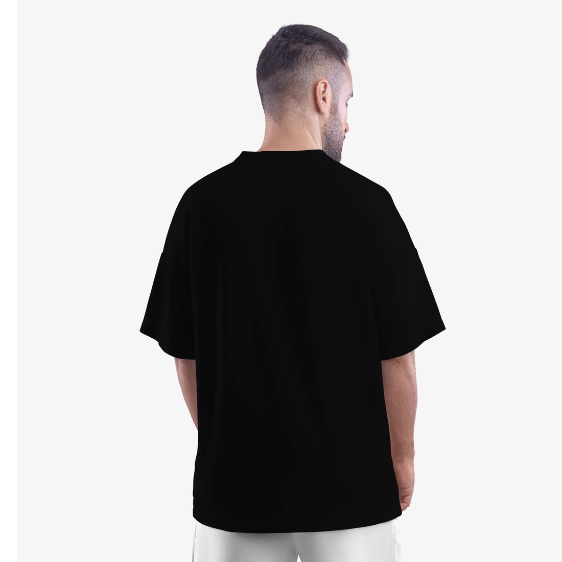 Men’s Black Break The Rules Graphic Printed Oversized T-Shirt