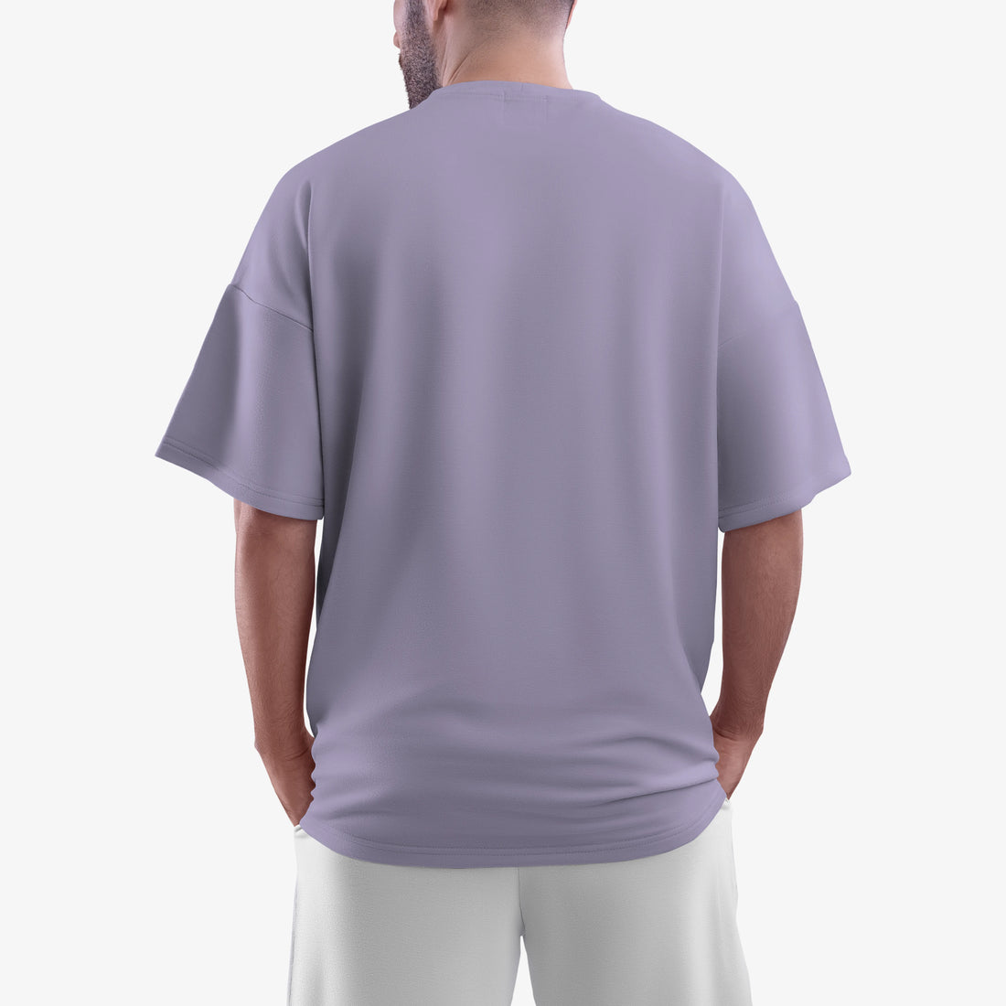 Men’s Lavender Puzzle Graphic Printed Oversized T-Shirt