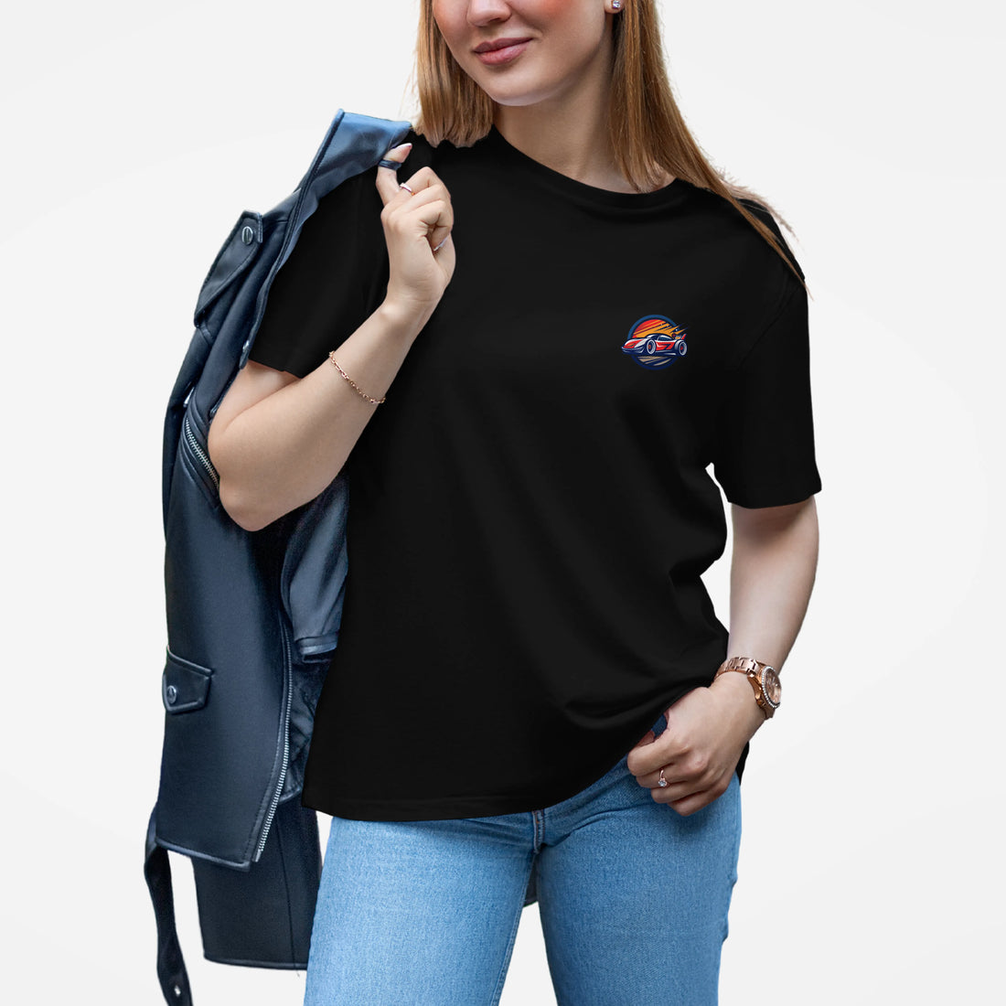Women’s Black Drift Legends Graphic Printed Oversized T-Shirt