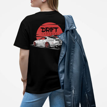 Women’s Black Drift Legends Graphic Printed Oversized T-Shirt
