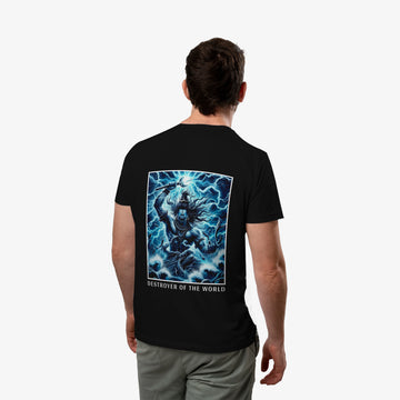 Men’s Black Lord Shiva Graphic Printed Regular Fit T-Shirt– Special Mahakumbh Edition