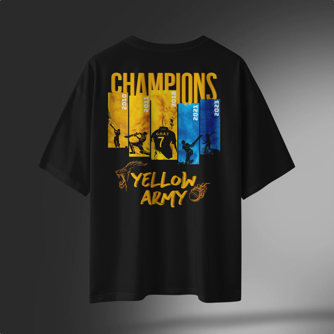 Yellow Army Oversized T-Shirt – CSK Champions Edition