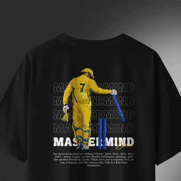 Dhoni Mastermind Oversized T-Shirt – Tribute to CSK’s Legendary Captain